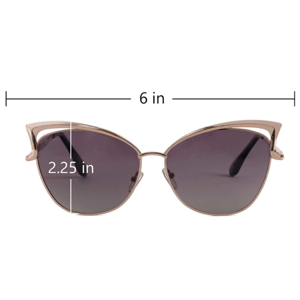 Gold Frame Cat Eye Statement Sunnies - Picture 4 of 4